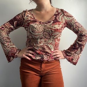 Vintage 70s Blouse | Bell sleeves